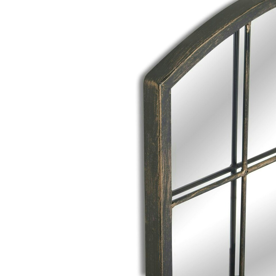 image 1 of Primrose Metal Arched Glass Garden Mirror 2ft 7in x 2ft
