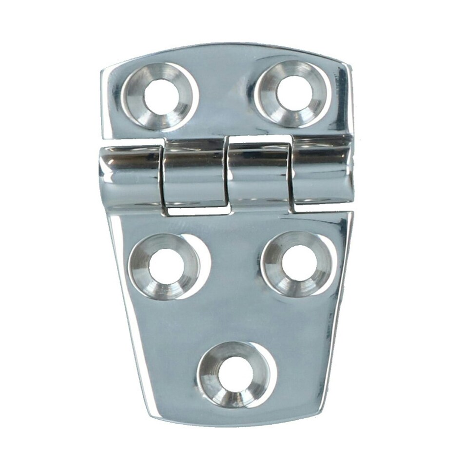image 1 of Polished Door Hinge 4 Pack Stainless Steel 56mm x 38mm 316 Marine Cabin Hatch Silver