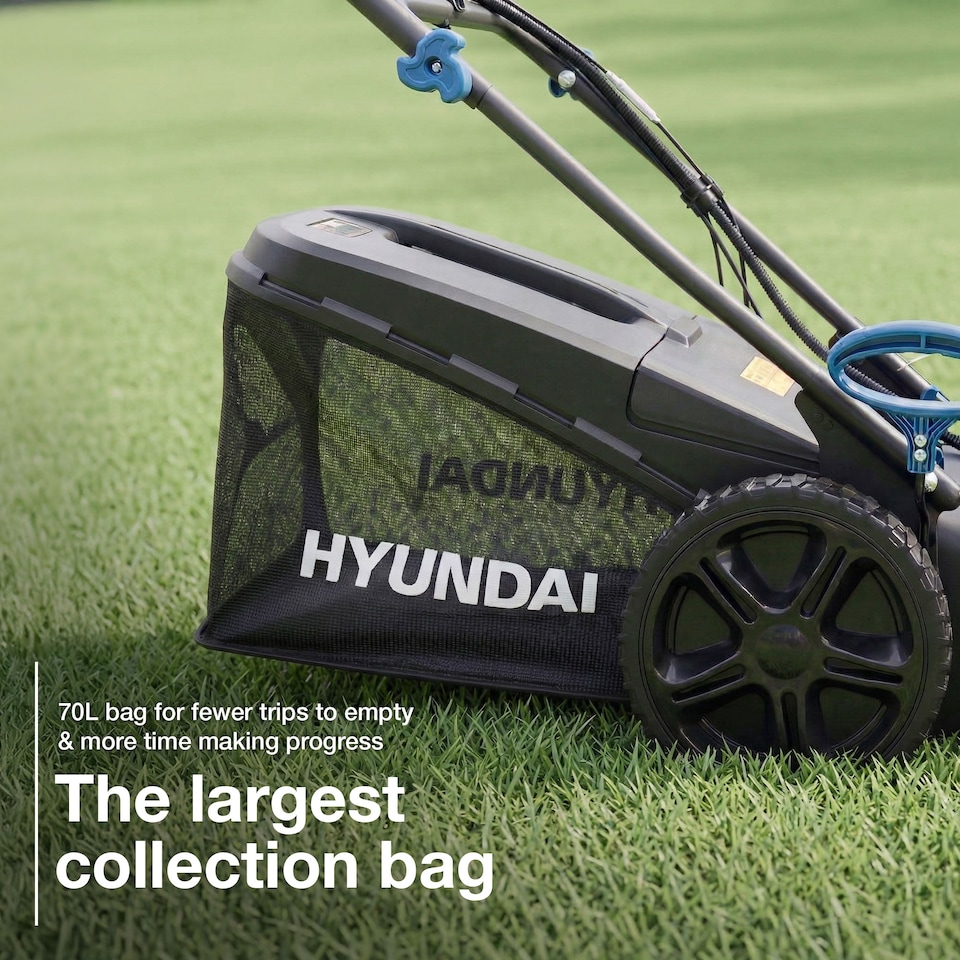 image 1 of Hyundai 22 Inch 56cm Self-Propelled Petrol Lawnmower, Electric Start, 196cc HYM22200SPEX