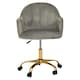 image 3 of Interiors by Premier Brent Grey Velvet And Gold Home Office Chair