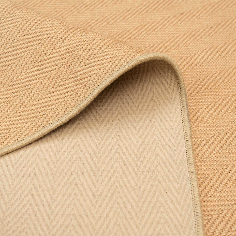 image 1 of KUKOON Natural Jute Beige Living Room Area Rugs & Runners 80cm x 150cm