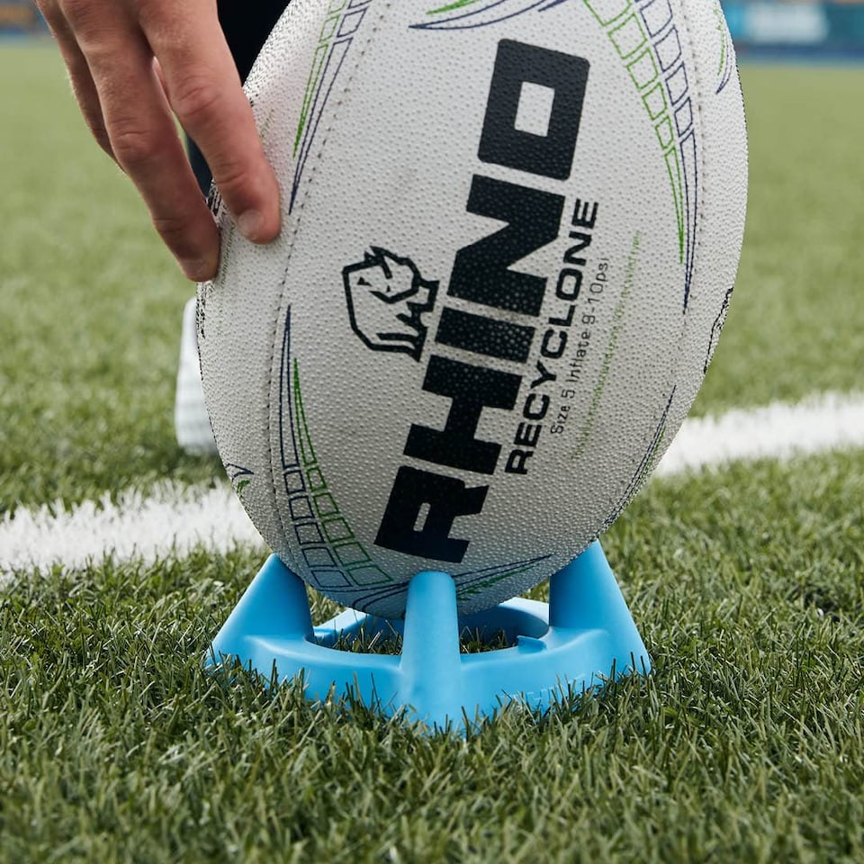 image 1 of Rhino Dave Alred Performance Kicking Tee Blue Size 5