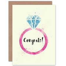 Congrats Diamond Ring Engagement Card