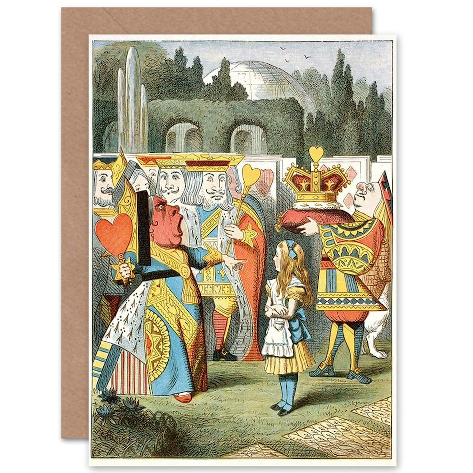 image 1 of Alice Wonderland Off Head Tenniel Book Art Card
