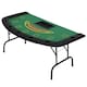 image 1 of HOMCOM 7-Player Folding Poker Table, Chip Tray, Cup Holders, 182 x 91 cm