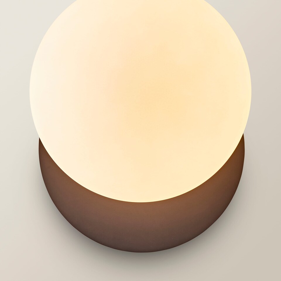 image 1 of ValueLights Darla Navy Frosted Globe Bathroom Wall Light & Bulb | Blue