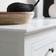 image 7 of Karlstad Dressing Table with Drawers and Stool in White White