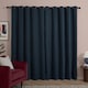 image 3 of Furn Soft Chenille Blackout Eyelet Curtain Pair, 229cm width x 229cm drop | Blue | Navy | 1