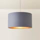 image 4 of ValueLights Reni Large Grey And Copper Ceiling Pendant Shade | Grey
