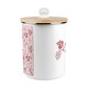 image 8 of Oak Leaves & Berries Compost Caddy - Metal 2L Red Decorative Kitchen Food Waste Bin