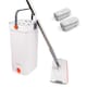 image 1 of 360 Flat Mop & Bucket Set Squeeze Dry Microfibre Floor Cleaner with 2 Refill Pads