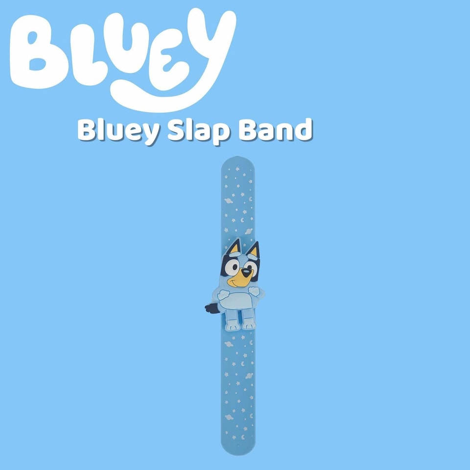 image 1 of vfm-estore Bluey Plush Slap Band 21.5cm x 4cm - Blue