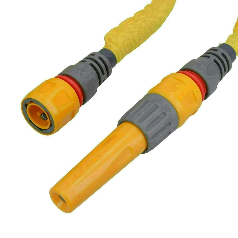 image 1 of 30 Metre Hozelock Superhoze Expanding Garden Hose Watering Pipe Kink Free Yellow