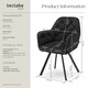 image 6 of Armchair Lucia - padded, quilted pattern, 180 degree swivel chair | Black | black | 4