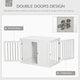 image 4 of PawHut Furniture-Style Dog Crate End Table w/ 2 Doors, for Medium Dogs