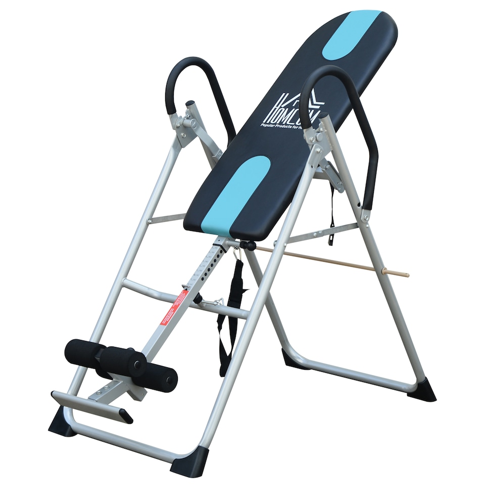 image 1 of HOMCOM Foldable Therapy Gravity Inversion Table AB Exercise Bench Home Fitness