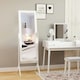 image 2 of HOMCOM Freestanding Dressing Mirror 148x47cm Adjustable Angle White Frame Home