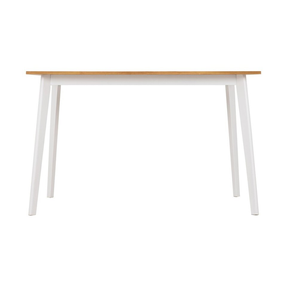 image 1 of Balfour Indoor 1 & 4 Dining Set - White - Oak Effect - Grey Fabric