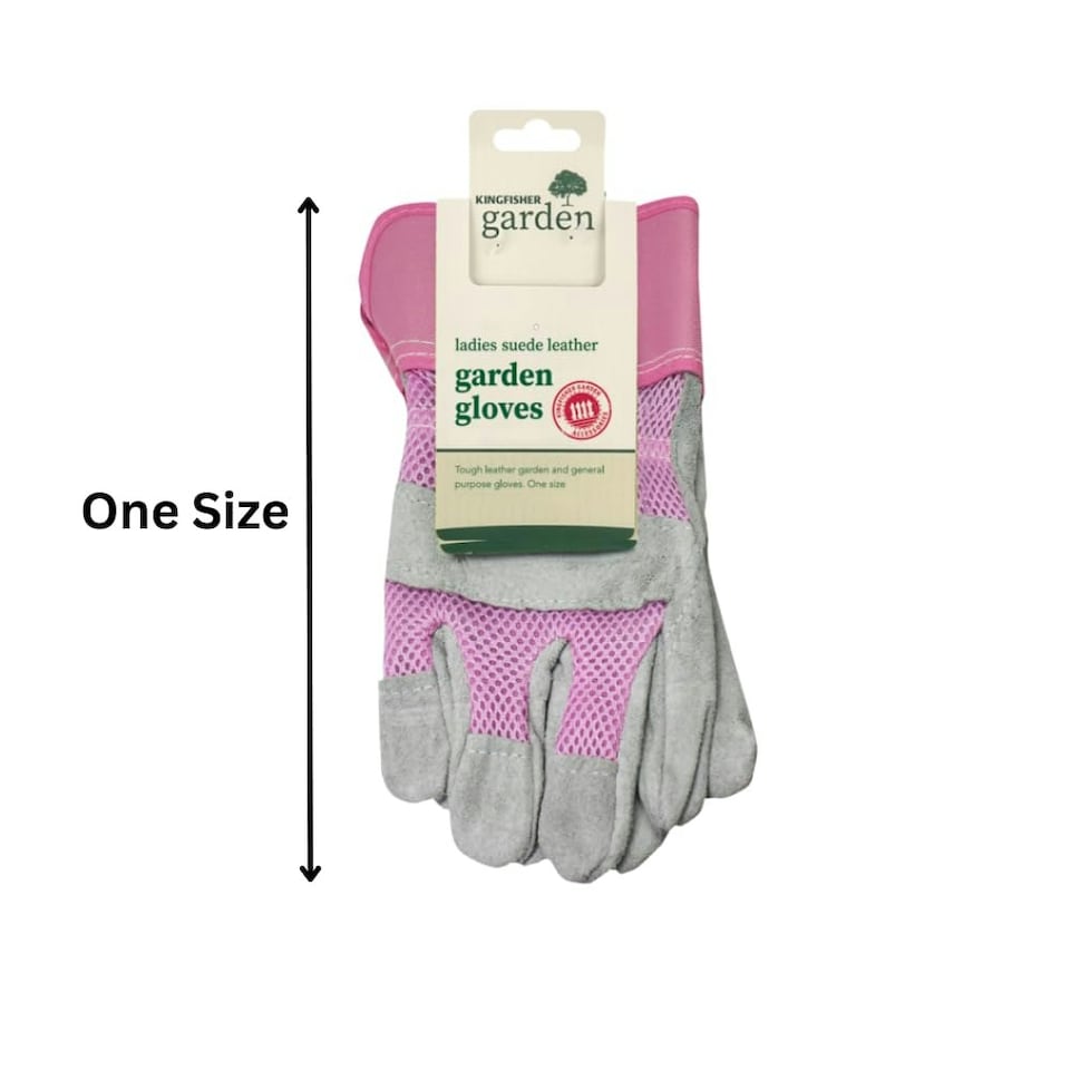 image 1 of Marco Paul Pink Leather Gardening Gloves Pink