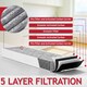 image 3 of SPARES2GO Activated Carbon Filter for Bosch HEZ PIE PVQ PXX Cooker Hood (Pack of 8 Filters)