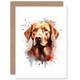 image 1 of Red Labrador Retriever Lovers Gift Blank Art Card