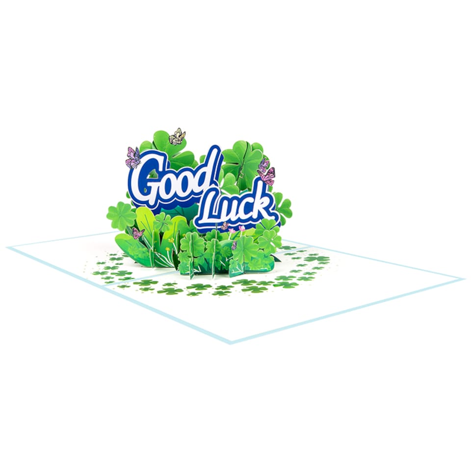 image 1 of Petals of Positivity 3D Pop Up Good Luck Card