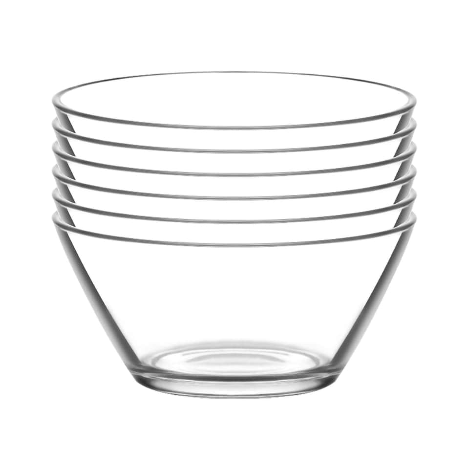 image 1 of LAV Vega Glass Serving Bowls - 10.5cm - Clear - Pack of 6 Clear