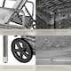 image 5 of Sun Lounger - 6-position backrest, weather and UV-resistant, soft pillow, two wheels | Grey | grey/light grey | 1