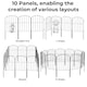 image 4 of Levede 10 Pack Metal Garden Fence Decorative Animal Barrier Outdoor Pet Border | Black