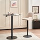 image 4 of SONARA Set of 1 Adjustable Velvet Upholstered Breakfast Bar Stools | White