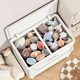 image 3 of Living and Home Foldable Laundry Basket with Casters,Multifunctional Storage Bsket- White, M | White | M