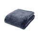 image 3 of Catherine Lansfield Extra Large Raschel Velvet Touch Blanket Throw | Blue | Navy Blue