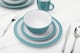 image 3 of 16pc Camden Teal Dinner Set