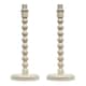 image 1 of Set of 2 Bobbin - Ivory Table Lamp Base