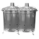 image 2 of 1 x 90L Heavy Duty Galvanised Metal Fire Burning Incinerator Bin With Lid & Handles