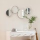 image 7 of HOMCOM Metal Wall Art Decorative Mirror Decor Modern Wall Sculpture, Silver Gold