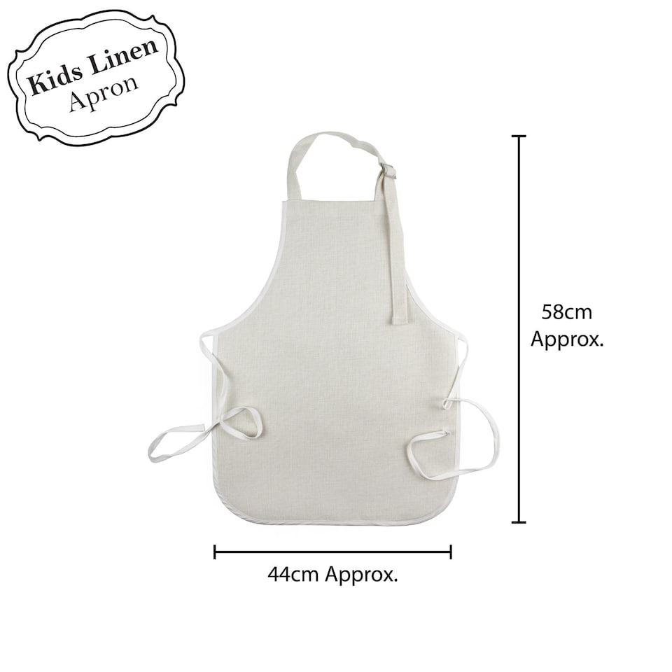 image 1 of Bunny Rabbit Childrens Small Linen Apron - Nanny's Helper