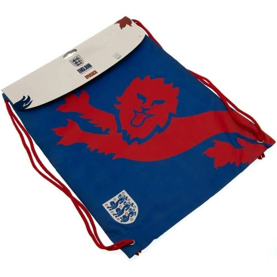 image 1 of England FA Lion Drawstring Bag - Blue/Red - One Size Blue | One Size
