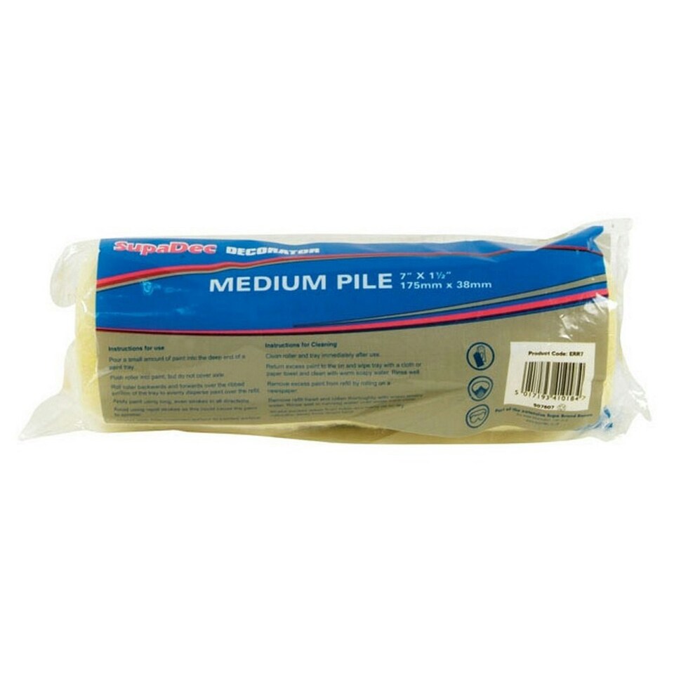 SupaDec Medium Pile Paint Roller Sleeve - Yellow - One Size