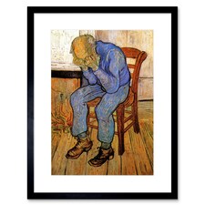 Van Gogh Old Man Sorrow Threshold Eternity 1890 9x7" Black Framed Wall Art Print