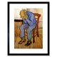 image 1 of Van Gogh Old Man Sorrow Threshold Eternity 1890 9x7" Black Framed Wall Art Print