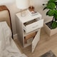 image 4 of 1-Drawer 1-Door Wooden Bedside Table White | Unit Colour: White