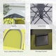 image 7 of Outsunny Instant Camping Tent, 4 Person Easy Setup Dome Tent | Yellow | Yellow | 2.8L x 2.4W x 1.55H m