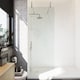 image 2 of Balterley Hollinsclough Contemporary Bathroom 8mm Glass Wetroom Screen with Arms & Feet, Chrome Finish, 1950 x 760 x 14mm