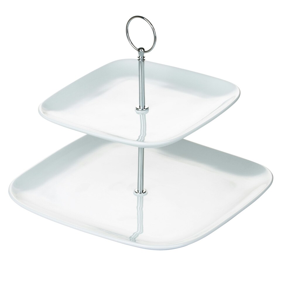 image 1 of Two Tier Square Cake Stand