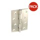 image 1 of Securit Stainless Steel Butt Hinges (Pack of 2) - Satin - 75mm