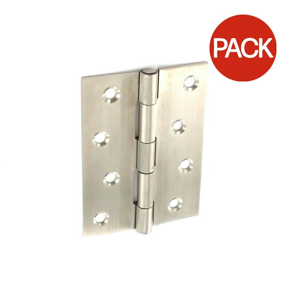 image 1 of Securit Stainless Steel Butt Hinges (Pack of 2) - Satin - 75mm