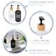 image 2 of Harbour Housewares 2pc Glass Hand & Dish Soap Dispenser Set with Ceramic Tray - 500ml - White/Black