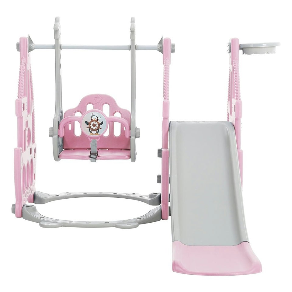 image 1 of Living and Home 3-in-1 Kids Swing, Slide, and Climber Playset