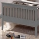 image 3 of 4ft6 Double Grey Colour Finish Shaker Wood Wooden Bed Frame Bedstead High Foot End
